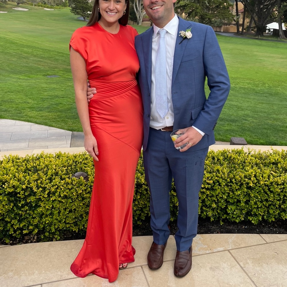 Zhivago bond gown in flame